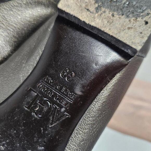 AGL Attilio Women's Metallic Leather Cap Toe Ballet Flat Shoe 39 EU 9 US - Picture 7 of 13